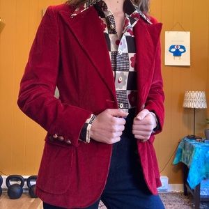 *Vintage* Cherry Corduroy Blazer